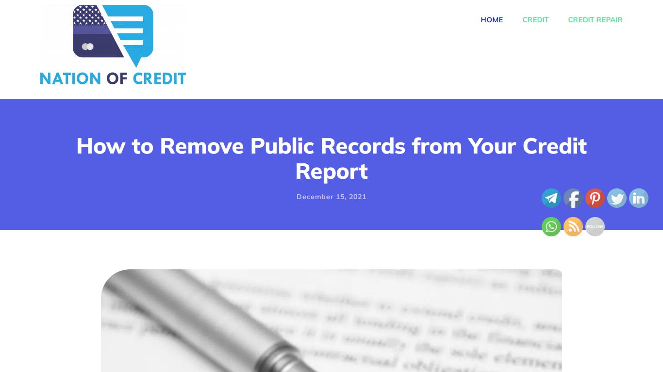 How to Remove Public Records from Your Credit Report